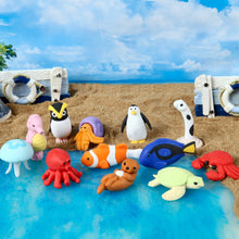 Load image into Gallery viewer, 380082 IWAKO SEA FRIENDS ERASERS-12 erasers