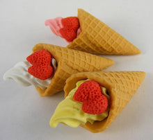 Load image into Gallery viewer, 380125 IWAKO ICE CREAM WAFFLE ERASER-WHITE-1 ERASER