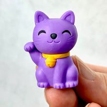 Load image into Gallery viewer, 380145 MANEKI WELCOME CAT ERASER-PURPLE-1 ERASER