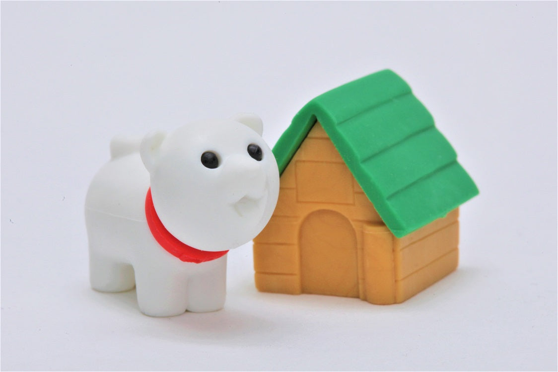 380286 IWAKO AKITA & DOG HOUSE ERASER-GREEN HOUSE-1 ERASER – IwakoUSA