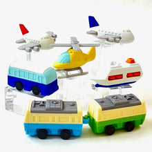 Load image into Gallery viewer, 381362 IWAKO AIRPLANE, HELICOPTER, BUS, CRUISE SHIP ERASERS-7 erasers