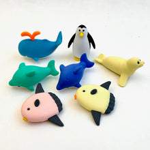 Load image into Gallery viewer, 381804 IWAKO DOLPHIN ERASER-TROPICAL BLUE-1 eraser