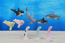 Load image into Gallery viewer, 381827 IWAKO GARDEN EEL ERASERS-ASSORTED 3 COLORS-3 erasers
