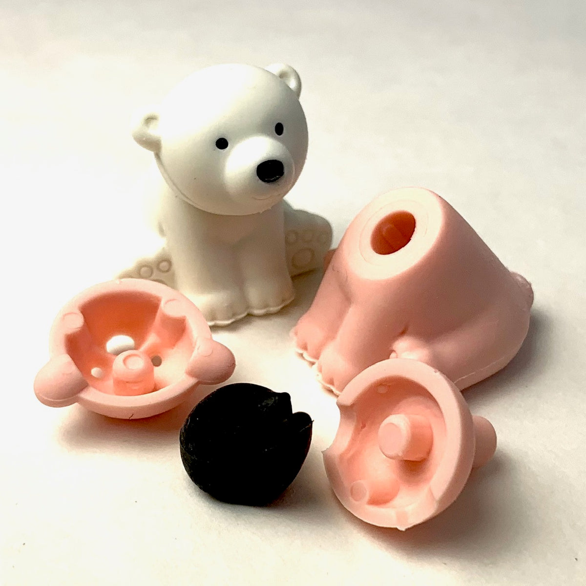  Cute Mini Polar Bear Erasers by Fun Express - Variety