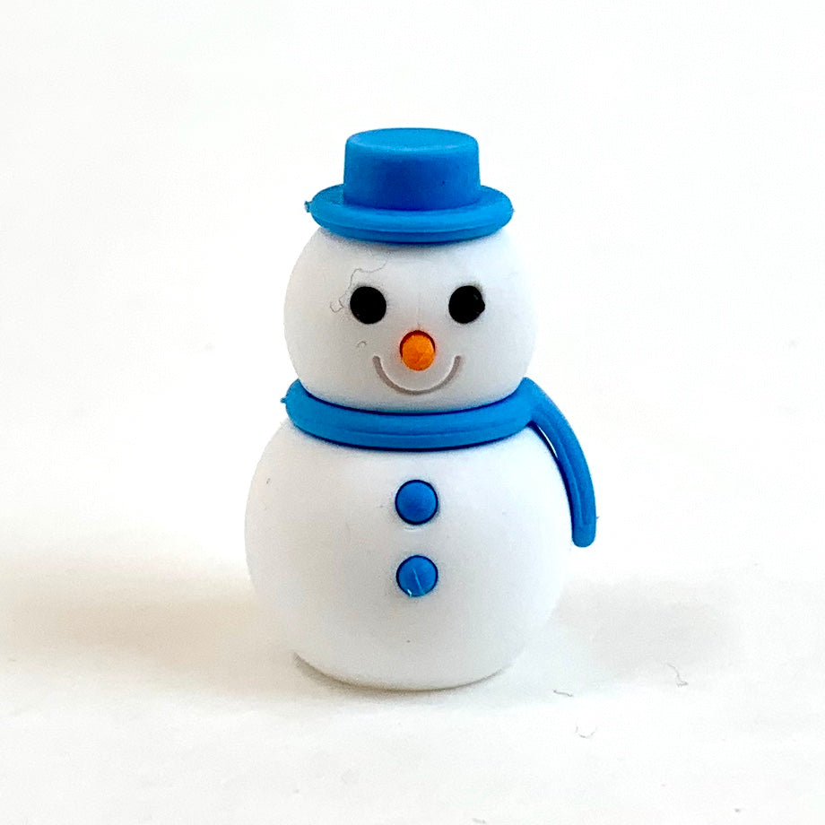 382657 IWAKO SNOWMAN ERASER-BLUE-1 ERASER