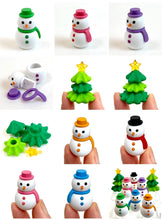 Load image into Gallery viewer, 382655 IWAKO SNOWMAN ERASER-PINK-1 ERASER