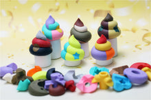 Load image into Gallery viewer, 382792 RAINBOW UNCHI POOP ERASERS-6 ERASERS