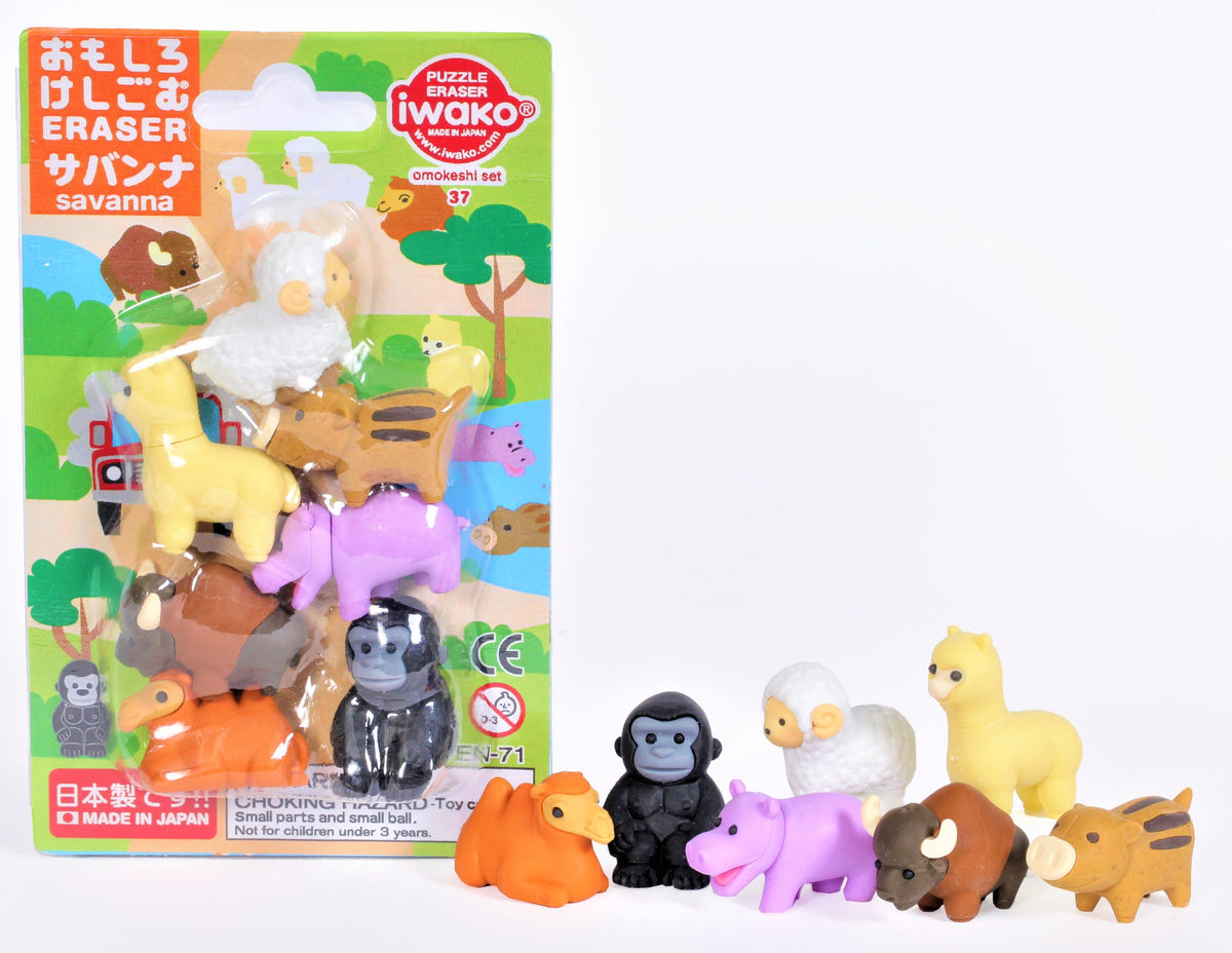 iwaka様 382901 IWAKO SAVANNA ERASERS CARD-1 Card – IwakoUSA