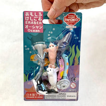 Load image into Gallery viewer, 382941 IWAKO OCEAN ANIMALS ERASERS CARD-1 Card