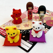 Load image into Gallery viewer, 383461 IWAKO DOLL AND CAT ERASER CARD-1 CARD