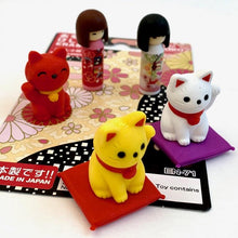 Load image into Gallery viewer, 383461 IWAKO DOLL AND CAT ERASER CARD-1 CARD