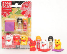 Load image into Gallery viewer, 383461 IWAKO DOLL AND CAT ERASER CARD-1 CARD
