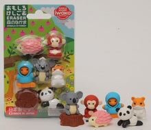Load image into Gallery viewer, 383491 IWAKO KAWAII ANIMAL ERASER CARD-1 CARD