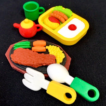 Load image into Gallery viewer, 383641 IWAKO STEAK DINNER RESTAURANT TRIPLE IWAKO PUZZLE ERASERS-1 bag of 3 erasers