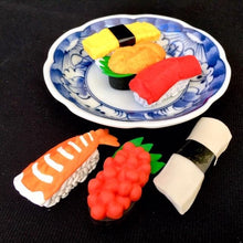 Load image into Gallery viewer, 383661 IWAKO SUSHI TRIPLE IWAKO PUZZLE ERASER PACK-1 bag of 3 erasers