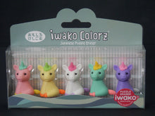 Load image into Gallery viewer, 384521 IWAKO Colorz Unicorns -1 box of 5 Erasers