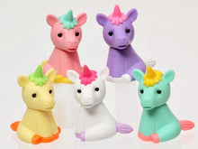 Load image into Gallery viewer, 384521 IWAKO Colorz Unicorns -1 box of 5 Erasers