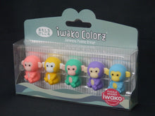 Load image into Gallery viewer, 384551 Iwako Colorz Monkey -1 box of 5 Erasers