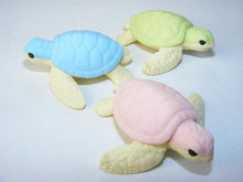 Load image into Gallery viewer, 382512 IWAKO TURTLE ERASERS-3 COLORS-3 erasers