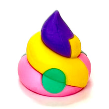 Load image into Gallery viewer, 382792 RAINBOW UNCHI POOP ERASERS-6 ERASERS