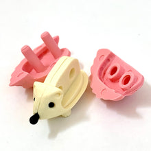Load image into Gallery viewer, 382403 IWAKO HAMSTER HEDGEHOG MOUSE ERASER- 7 erasers