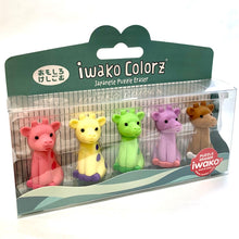 Load image into Gallery viewer, 384511 IWAKO Colorz Giraffe -12 sets of 5 Erasers