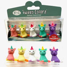 Load image into Gallery viewer, 384521 IWAKO Colorz Unicorns -1 box of 5 Erasers