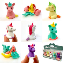 Load image into Gallery viewer, 384521 IWAKO Colorz Unicorns -1 box of 5 Erasers