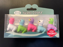 Load image into Gallery viewer, 384611 Iwako Colorz Llama Erasers-1 box of 5 erasers