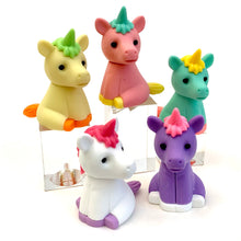 Load image into Gallery viewer, 384521 IWAKO Colorz Unicorns -1 box of 5 Erasers