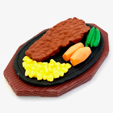 Load image into Gallery viewer, 383641 IWAKO STEAK DINNER RESTAURANT TRIPLE IWAKO PUZZLE ERASERS-1 bag of 3 erasers