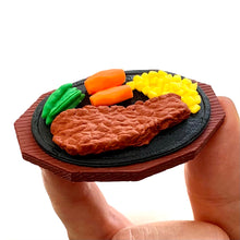 Load image into Gallery viewer, 383641 IWAKO STEAK DINNER RESTAURANT TRIPLE IWAKO PUZZLE ERASERS-1 bag of 3 erasers