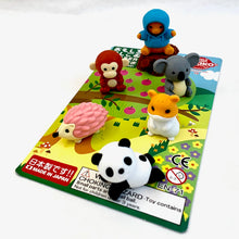 Load image into Gallery viewer, 383491 IWAKO KAWAII ANIMAL ERASER CARD-1 CARD