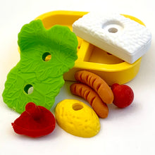 Load image into Gallery viewer, 383642 IWAKO BENTO BOX TRIPLE IWAKO PUZZLE ERASERS-1 bag of 3 erasers