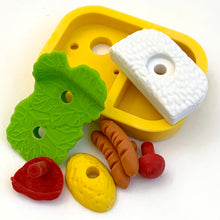 Load image into Gallery viewer, 383642 IWAKO BENTO BOX TRIPLE IWAKO PUZZLE ERASERS-1 bag of 3 erasers