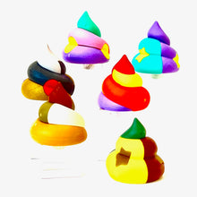 Load image into Gallery viewer, 383512 IWAKO RAINBOW UNCHI POOP ERASER CARD-1 CARD