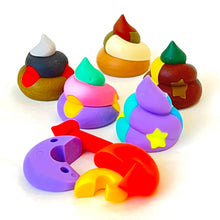 Load image into Gallery viewer, 383512 IWAKO RAINBOW UNCHI POOP ERASER CARD-1 CARD