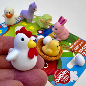 383761 CHICKEN & FRIENDS ERASER CARD-1 CARD