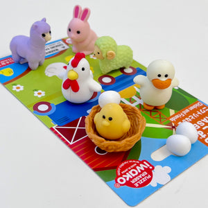 383761 CHICKEN & FRIENDS ERASER CARD-1 CARD