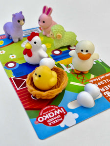 383761 CHICKEN & FRIENDS ERASER CARD-1 CARD