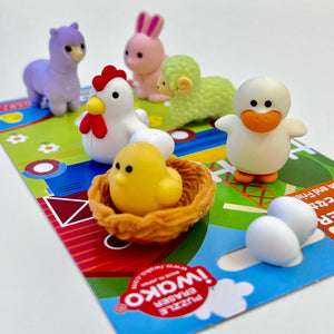 383761 CHICKEN & FRIENDS ERASER CARD-1 CARD