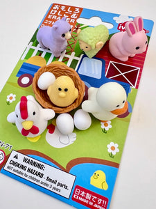 383761 CHICKEN & FRIENDS ERASER CARD-1 CARD