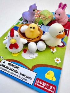 383761 CHICKEN & FRIENDS ERASER CARD-1 CARD