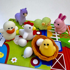 383761 CHICKEN & FRIENDS ERASER CARD-1 CARD