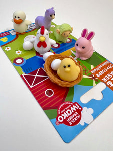 383761 CHICKEN & FRIENDS ERASER CARD-1 CARD