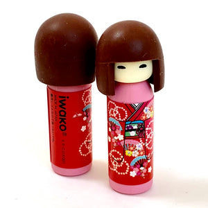 380035 Iwako Kokeshi Japanese Doll Eraser-Red-1 eraser