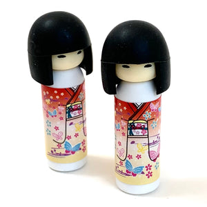 380038 Iwako Kokeshi Japanese Doll Eraser-Butterfly-1 eraser