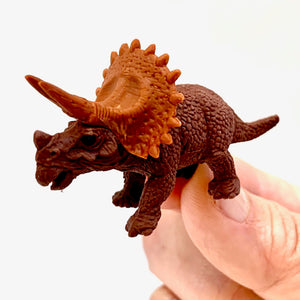 380077 IWAKO DINO TRICERATOPS ERASER-BROWN-1 eraser