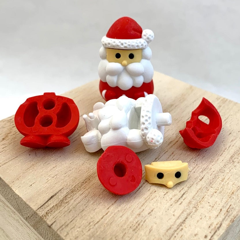  Ciieeo 12pcs Santa Claus Snowman Fawn Shape Eraser