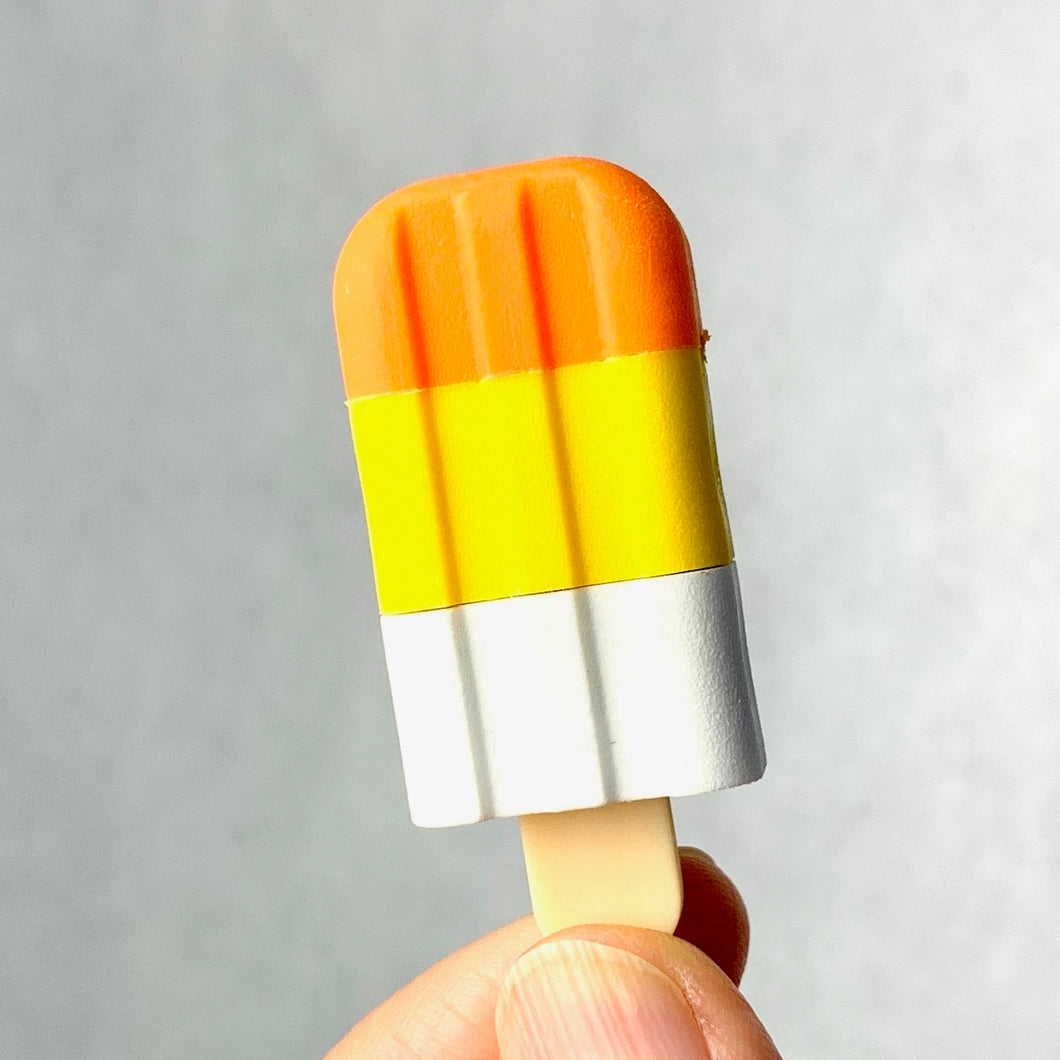 380198 IWAKO ICE CREAM BAR ERASER-ORANGE-1 ERASER